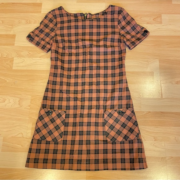 Ben Sherman Dresses & Skirts - Ben Sherman -  Hipster VTG 60’s Style Brown Black Plaid Dress Woman Sz XS (0137)
